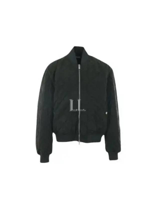 Quilted Zip-Up Bomber Jacket Green - BURBERRY - BALAAN 2