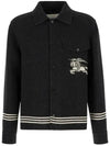 EKD Woven Overshirt Wool Jacket Black - BURBERRY - BALAAN 2