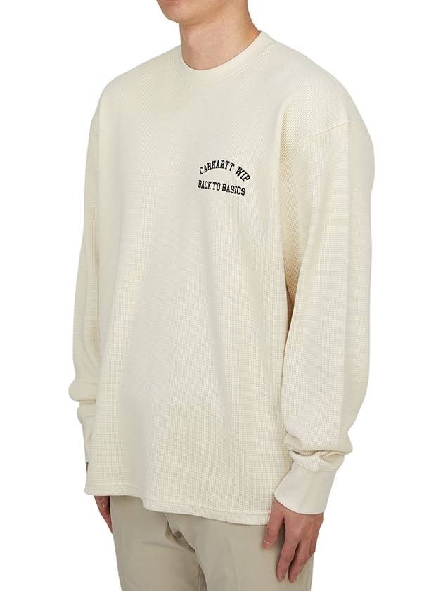 Basics Script Long Sleeve T-Shirt Ivory - CARHARTT WIP - BALAAN 3