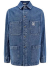 Charm Overshirt Cotton Twill Denim Jacket Blue - DIOR - BALAAN 2