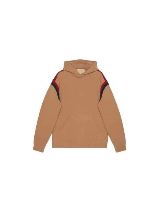 Web Stripe Wool Hoodie 770197XKDR3 - GUCCI - BALAAN 2