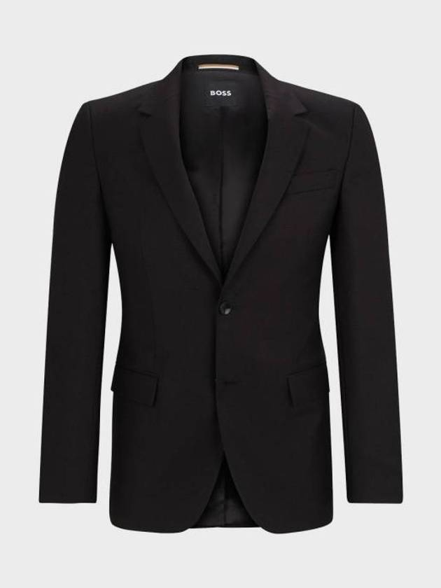 Men's Virgin Wool Jacket Black - HUGO BOSS - BALAAN 2