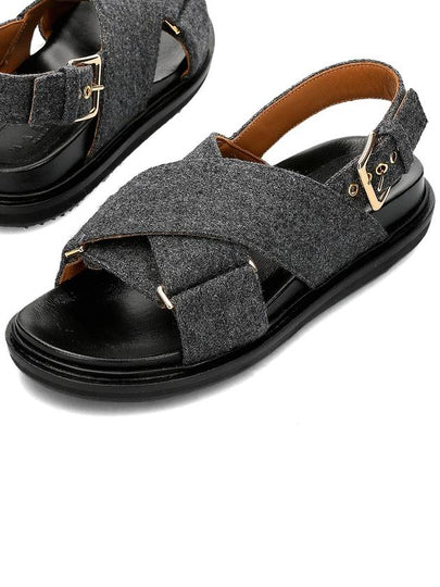 Fussbett Wool Sandals Grey - MARNI - BALAAN 2