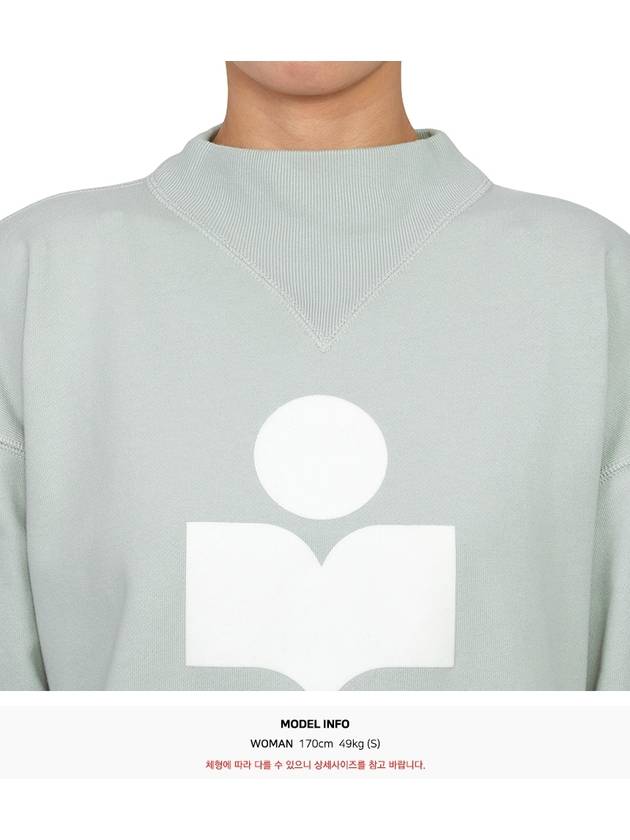 Moby Logo Print Sweatshirt Light Blue - ISABEL MARANT ETOILE - BALAAN 6