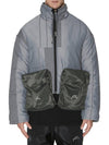 A Cold Wall Puffer Jacket With Detachable Sleeves Slate - A-COLD-WALL - BALAAN 1