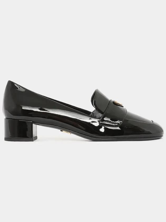 Triangle Logo Patent Leather Loafers Black - PRADA - BALAAN 4