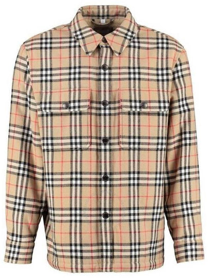 Vintage Check Wool Cotton Over Long Sleeve Shirt Archive Beige - BURBERRY - BALAAN 2