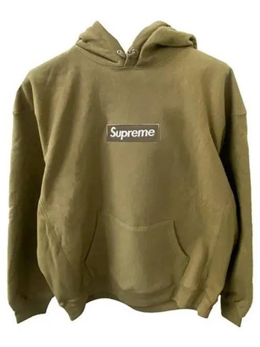 FW23SW56 DS Box Logo Hooded Sweatshirt Dark Sand Men s T Shirt TSH 270391 - SUPREME - BALAAN 1