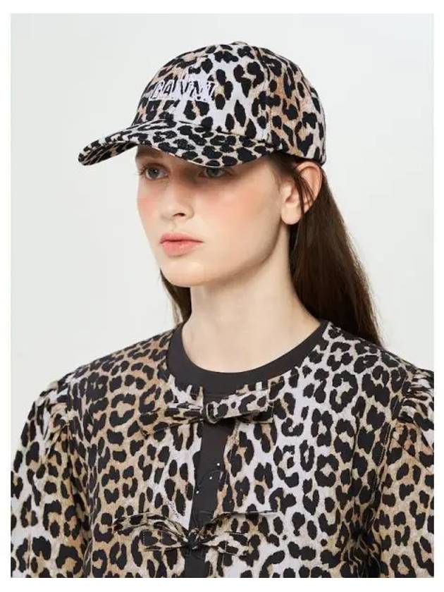 Cap Hat Print Leopard Domestic Product - GANNI - BALAAN 1