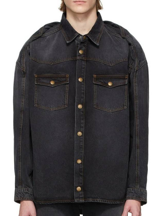 Y Project Drape Denim Jacket Black - Y/PROJECT - BALAAN 1