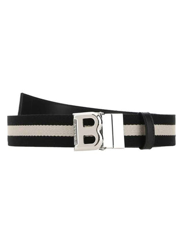 Unisex B Buckle Reversible Belt Black White - BALLY - BALAAN 1