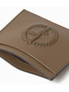 Men s Logo Lambskin Card Wallet Brown - GIORGIO ARMANI - BALAAN 3