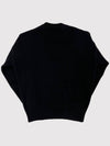 Big Heart Logo Wool Knit Top Black - AMI - BALAAN 5