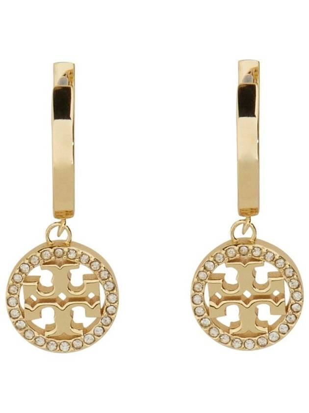 Miller Pave Hoop Earrings Gold - TORY BURCH - BALAAN 2