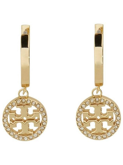 Miller Pave Hoop Earrings Gold - TORY BURCH - BALAAN 2