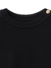 Lux Cotton Classic Button-Up Knit Top Black - NOIRER FOR WOMEN - BALAAN 6