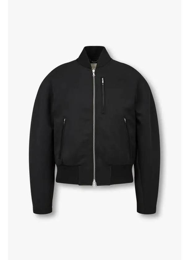 Men s Zip Up Raglan Bomber Jacket Black - DRIES VAN NOTEN - BALAAN 1