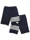 Cotton Loopback Knit Engineered 4-Bar Sweatshorts Navy - THOM BROWNE - BALAAN 2