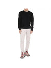 Seersucker Loopback 4 Bar Crew Neck Sweatshirt Navy - THOM BROWNE - BALAAN 3