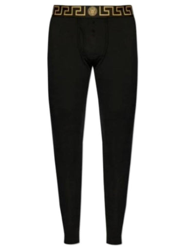 Jersey Long Tights Leggings Black - VERSACE - BALAAN 1