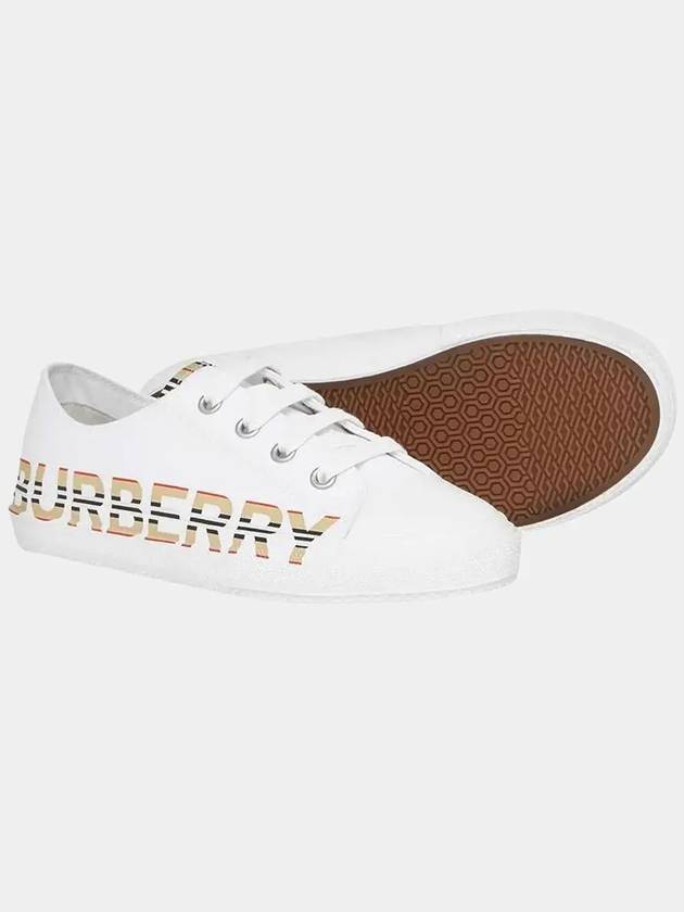 Kids Icon Stripe Logo Print Sneakers White - BURBERRY - BALAAN 2