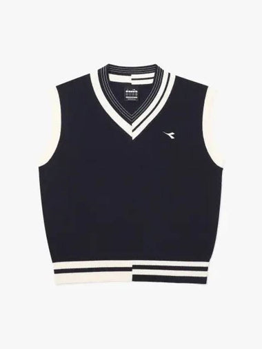 Diadora Cozy Knit Vest Women NAVY - DIADORA - BALAAN 1