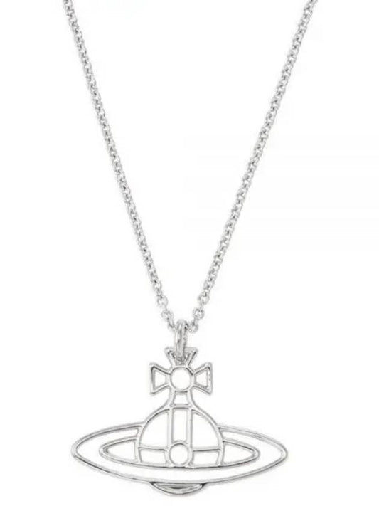 Thin Lines Flat ORB Necklace Silver - VIVIENNE WESTWOOD - BALAAN 2