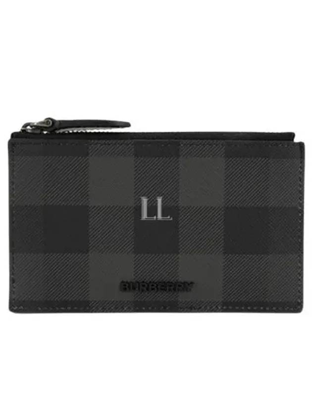 Check Zip Card Wallet Grey - BURBERRY - BALAAN 2