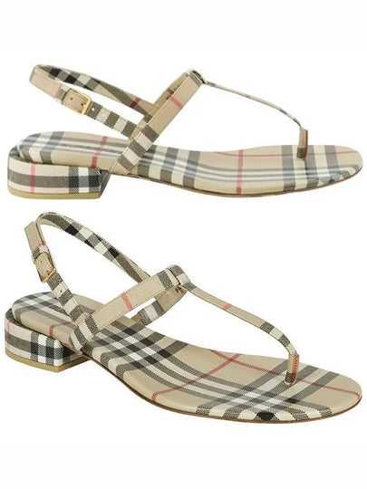 Vintage Check Lambskin Sandals Archive Beige - BURBERRY - BALAAN 2