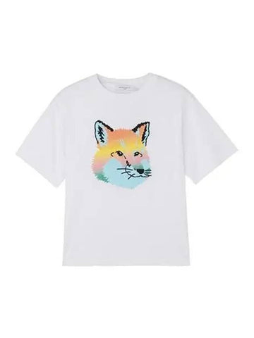 T Shirt Maison Kitsune Women Fox Head Print Short Sleeve White - MAISON KITSUNE - BALAAN 1