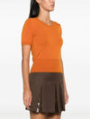 ORB Logo Short Sleeve Knit Top Orange - VIVIENNE WESTWOOD - BALAAN 6