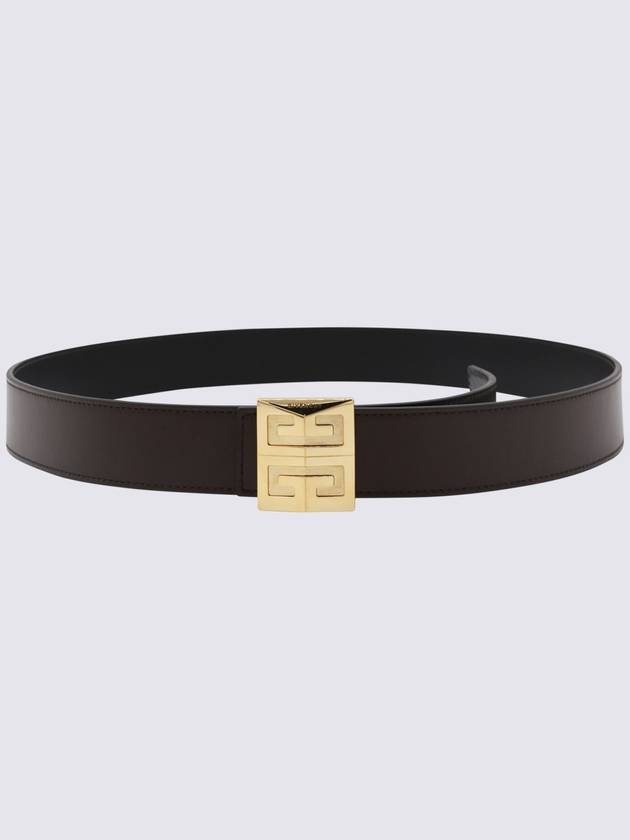 4G Logo Buckle Reversible Leather Belt Brown - GIVENCHY - BALAAN 3