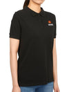 Women's Boke Flower Polo Shirt Black - KENZO - BALAAN 4