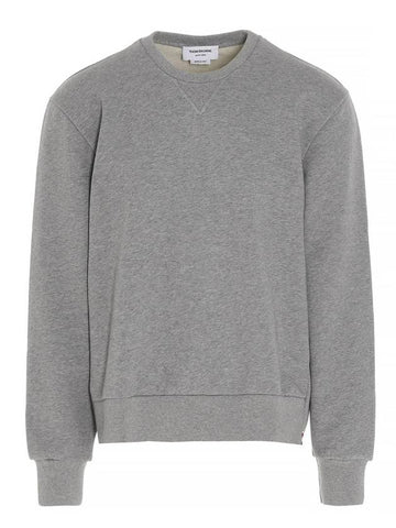 Loopback Tipped Side Crewneck Sweatshirt Grey - THOM BROWNE - BALAAN 1