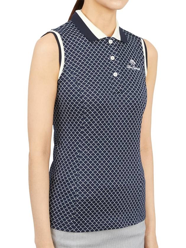 Women's Scale Sleeveless Navy - HORN GARMENT - BALAAN 4