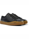 Men's Peu Terreno Leather Low Top Sneakers Black - CAMPER - BALAAN 5