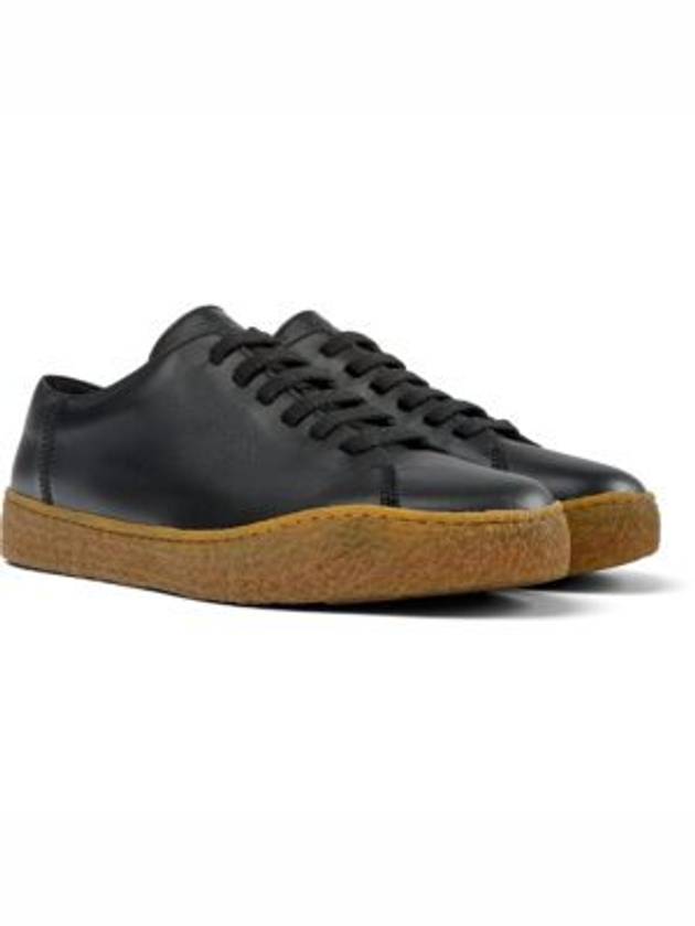 Men's Peu Terreno Leather Low Top Sneakers Black - CAMPER - BALAAN 5