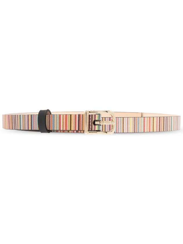 Striped Leather Belt W1A7614LSKSIG - PAUL SMITH - BALAAN 2