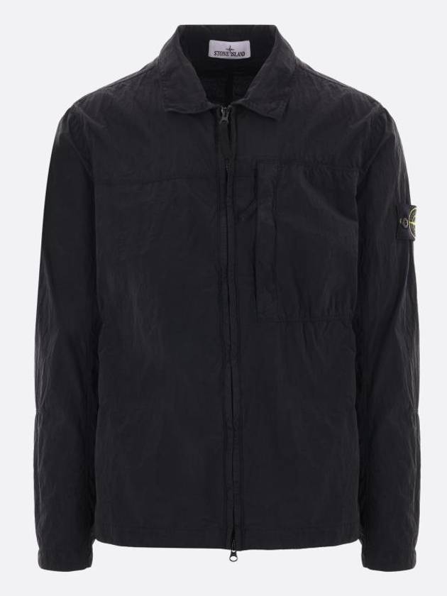 Nylon Metal Econyl Long Sleeve Shirt Black - STONE ISLAND - BALAAN 2