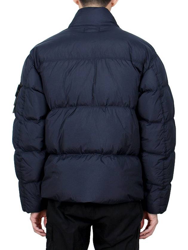 Garment Dyed Crinkle Reps Down Padding Navy - STONE ISLAND - BALAAN 6