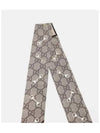 GG Print Horsebit Silk Neck Bow Twilly Scarf Beige Ebony - GUCCI - BALAAN 3