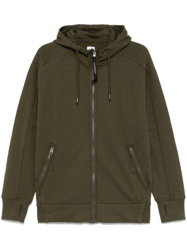 Diagonal Raised Fleece Goggle Zip-Up Hoodie Ivy Green - CP COMPANY - BALAAN 1