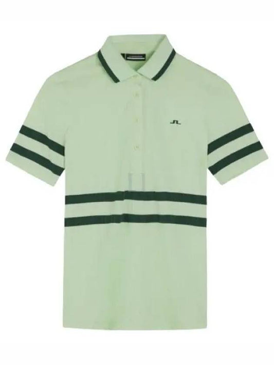 Women's Moira Polo Shirt Patina Green - J.LINDEBERG - BALAAN 2