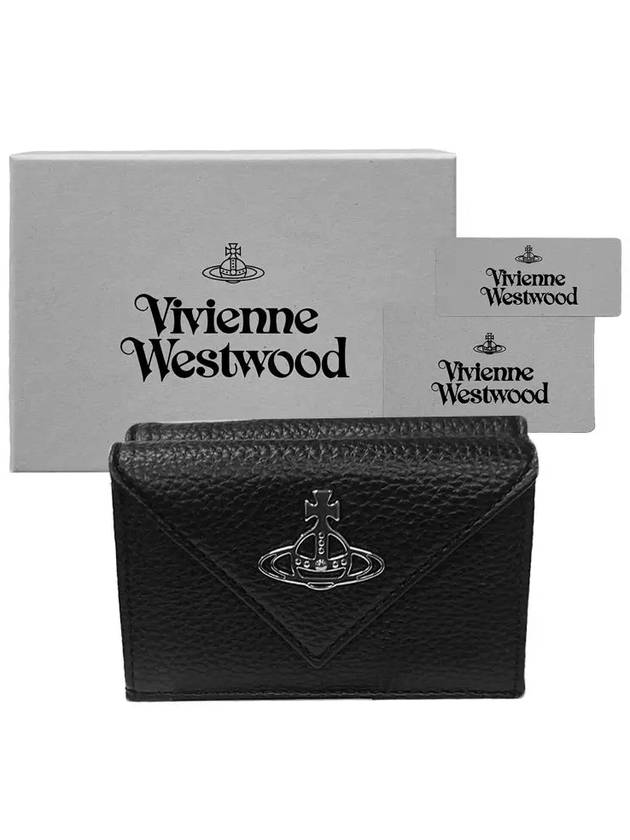 Envelope Biogreen Grain Half Wallet Black - VIVIENNE WESTWOOD - BALAAN 11