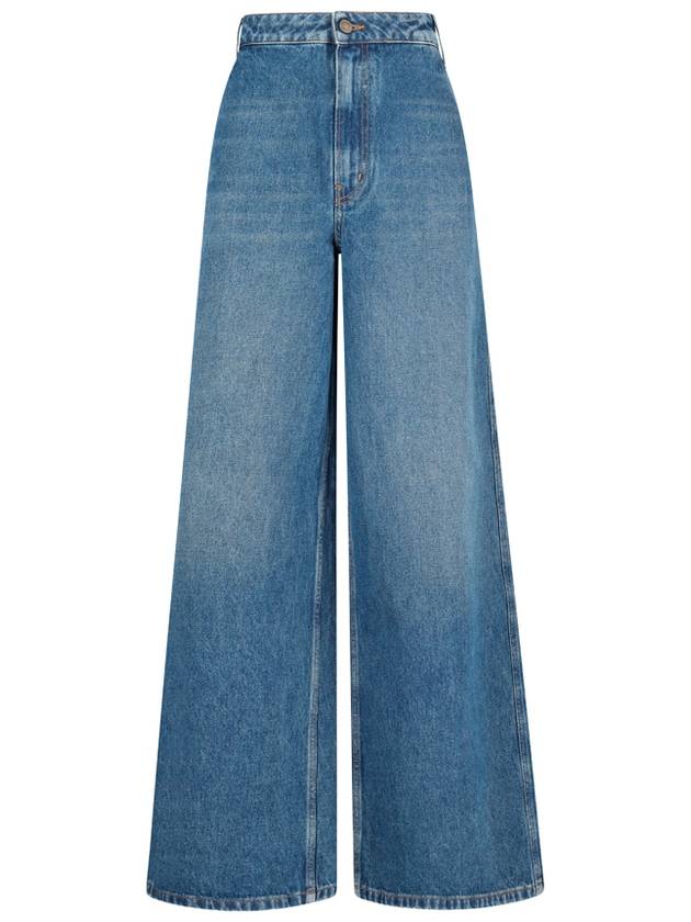 WIDE-LEG DENIM JEANS - GAUCHERE - BALAAN 1