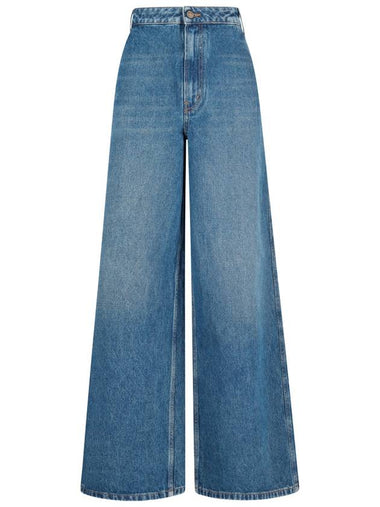 WIDE-LEG DENIM JEANS - GAUCHERE - BALAAN 1