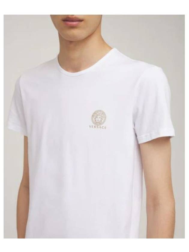 Men's Logo Medusa Cotton Short Sleeve T-Shirt White - VERSACE - BALAAN 3