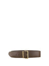 Logo Engraved Buckle Calfskin Belt Brown - MIU MIU - BALAAN 3