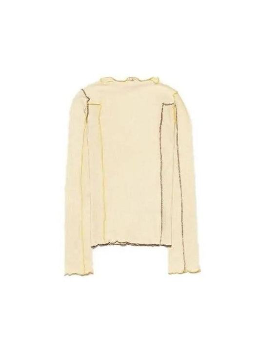 VEIN seam detail long sleeve top TTVLRBVSU23 MOM SAND - BASERANGE - BALAAN 1