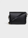 Teen Triomphe Shiny Calfskin Cross Bag Black - CELINE - BALAAN 4